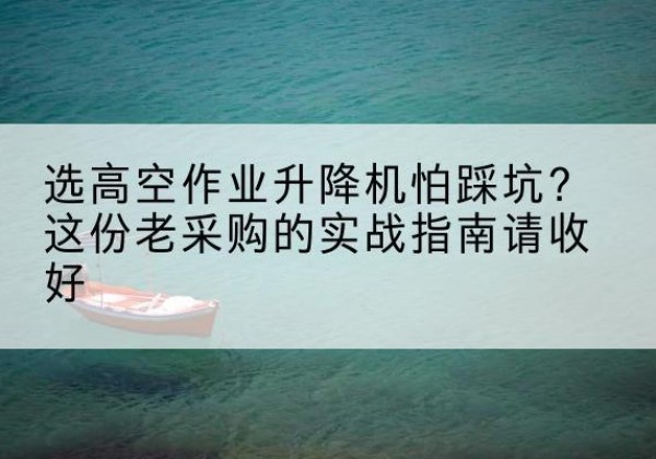 莱西高空作业升降机厂家推荐-选高空作业升降机怕踩坑？这份老采购的实战指南请收好